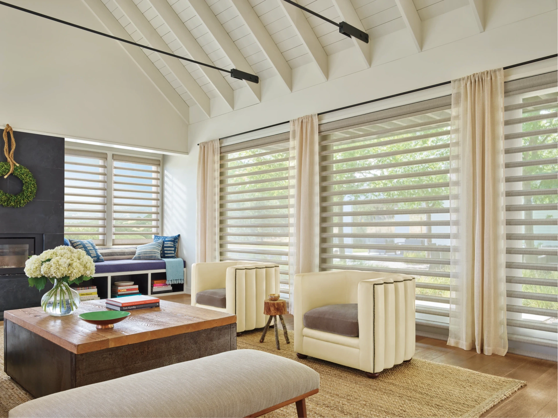 Hunter Douglas Pirouette host-family example. SoftTouch availability and the selected operating system are confirmed separately.