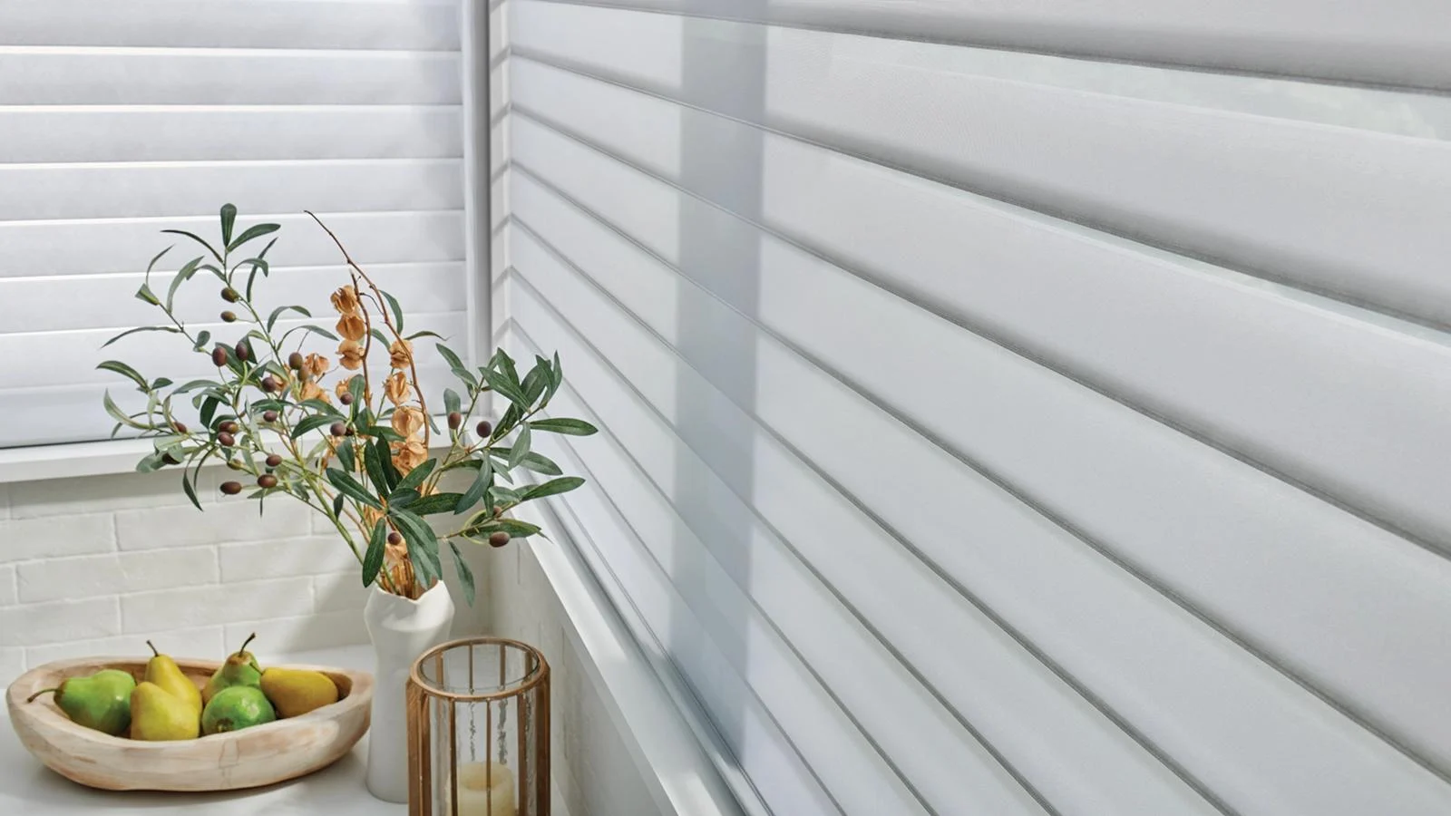 Alta sheer fabric and horizontal vanes from its product gallery.