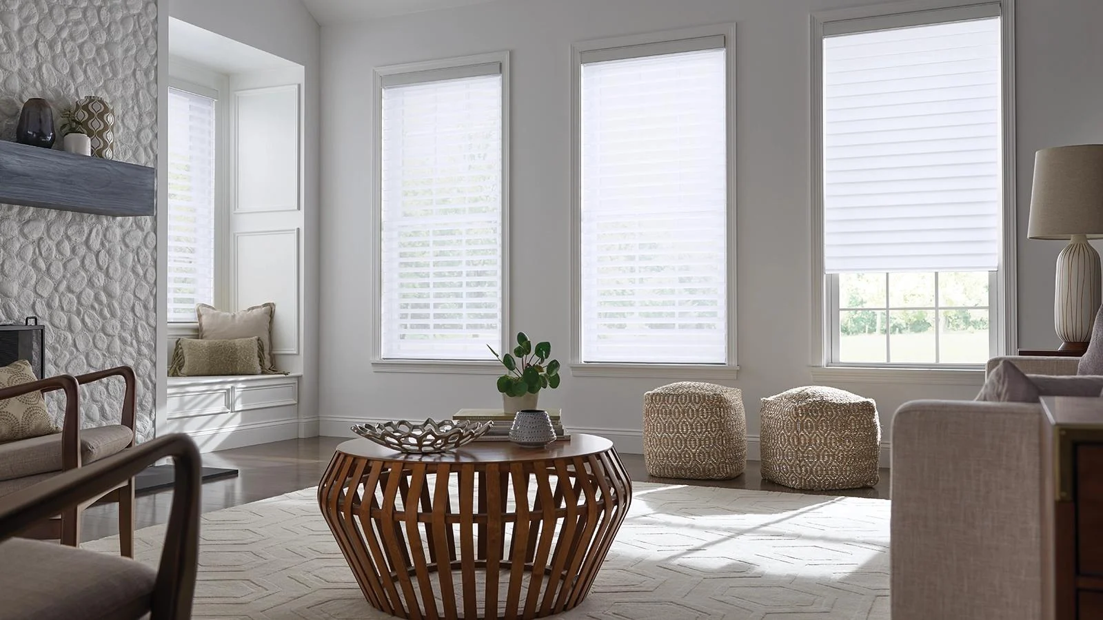 Alta horizontal sheer window covering.