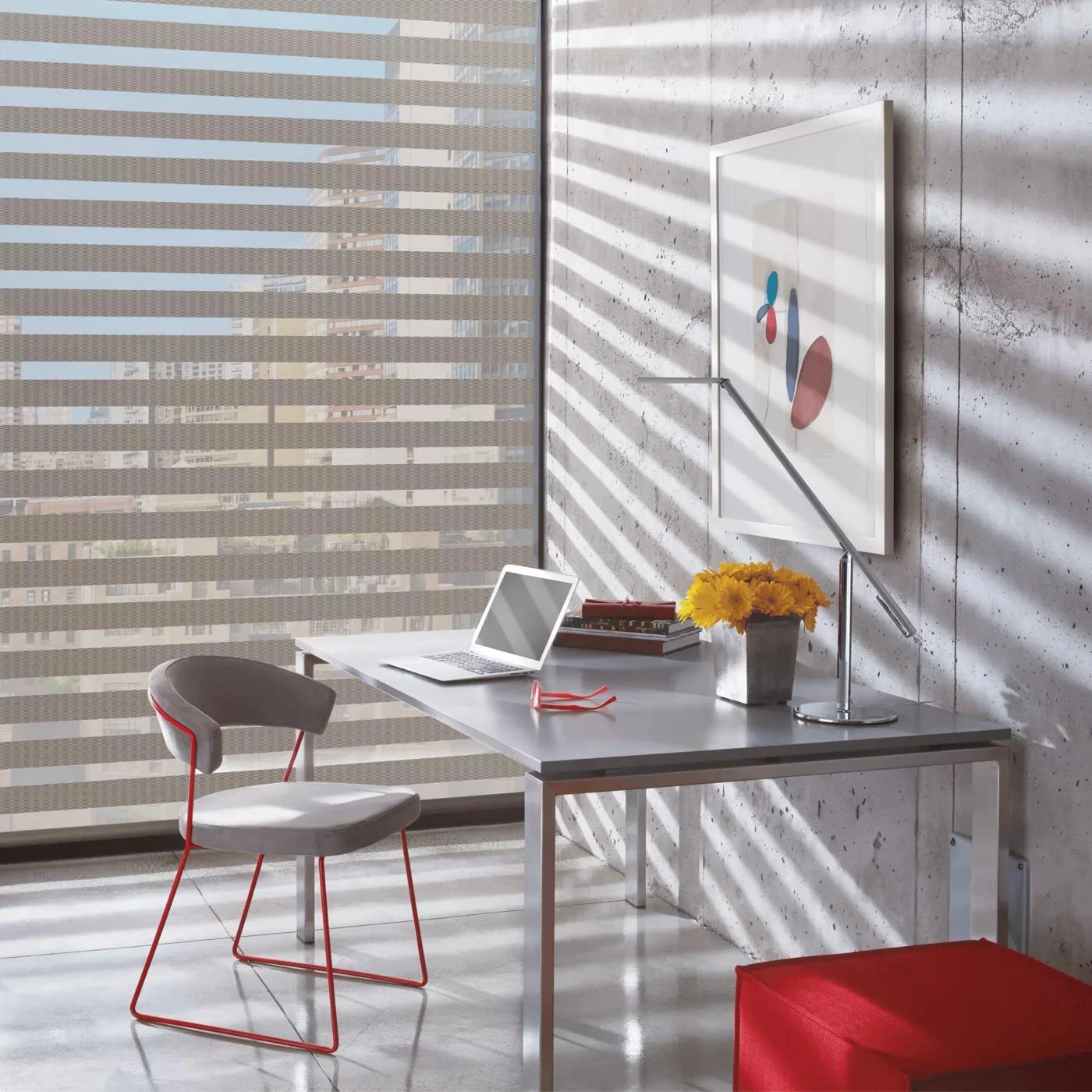 Designer Banded Shades in Millennium Parisian Taupe