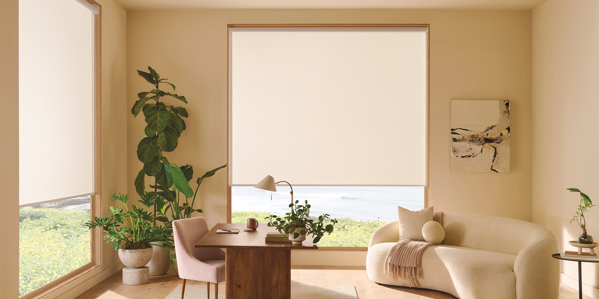 Designer Roller Shades in Ginseng Sisal