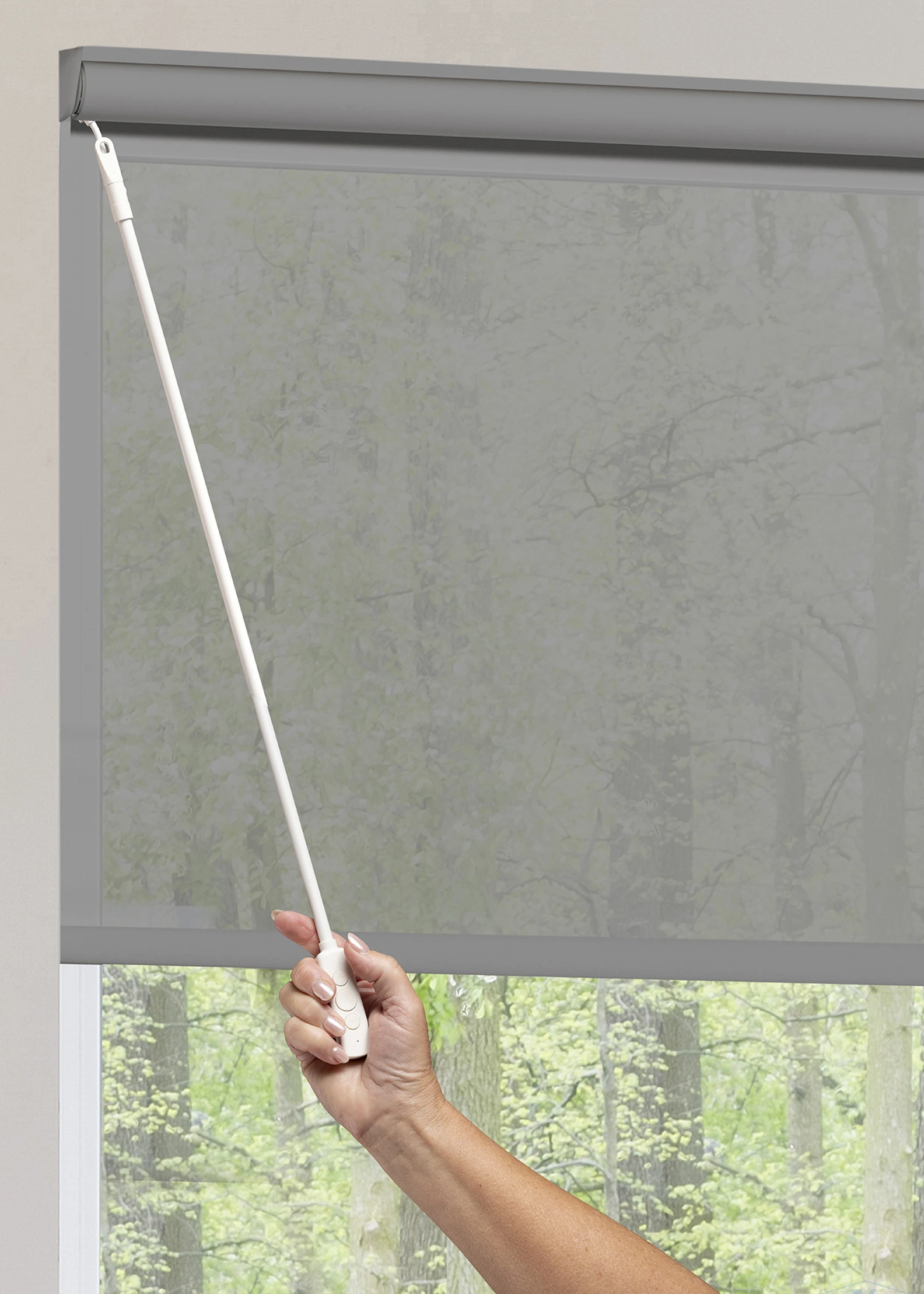 Maxxmar Roller Shades: product and operating-detail illustration.